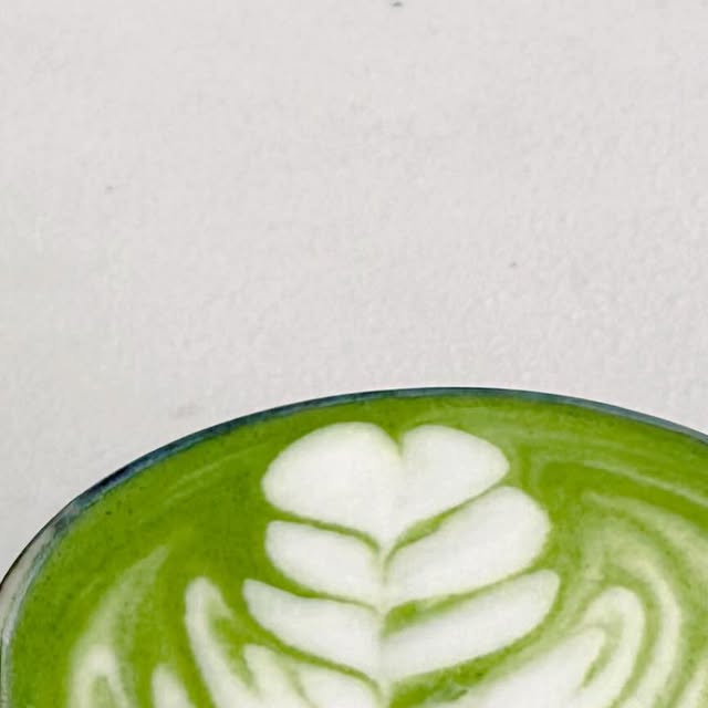 Matcha latte art